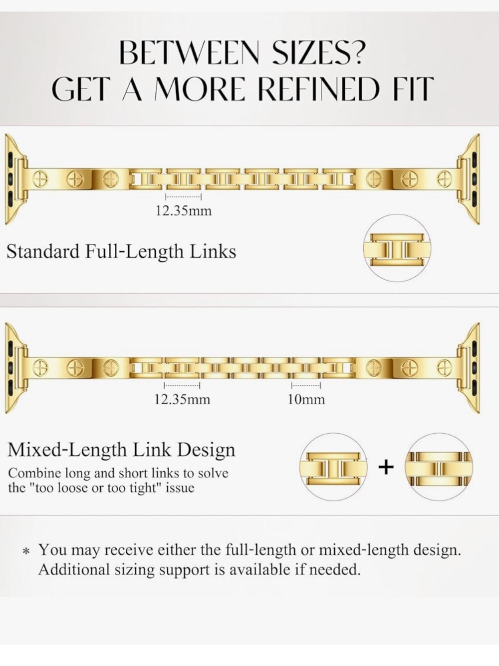 Gold Stainless Steel Slim Smartwatch Band - Picture 4 of 6